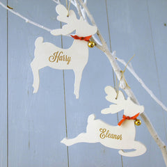 Personalised Engraved Reindeer Decoration