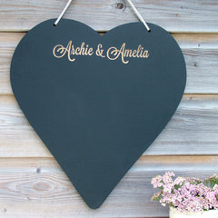 Personalised Engraved Heart Chalkboards
