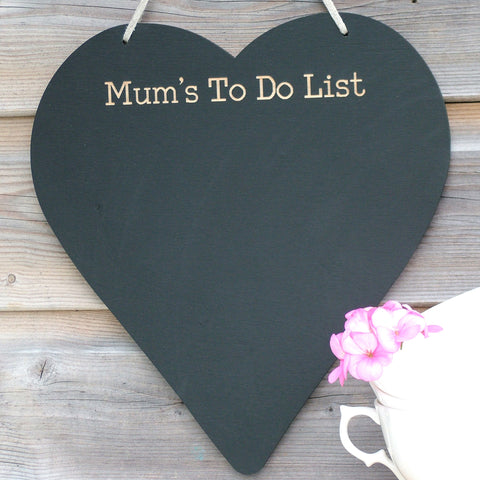 Personalised Engraved Heart Chalkboards