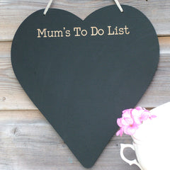 Personalised Engraved Heart Chalkboards