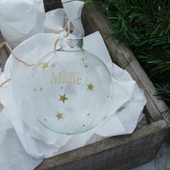 Personalised Starry Christmas Bauble