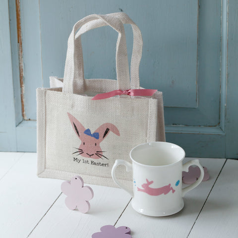Easter Egg Hunt Bags with an Easter cup