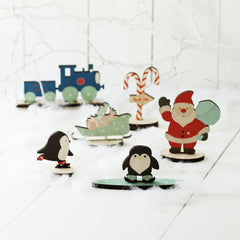 North Pole Characters Christmas Scene