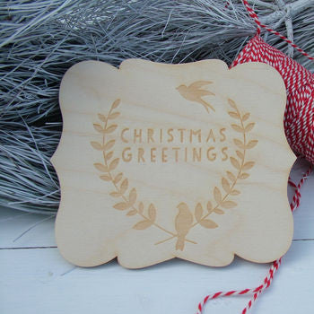 Personalised Engraved Bird Of Peace Card