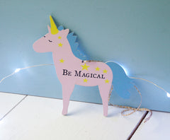 Personalised Lucky Wishing Unicorn Decoration
