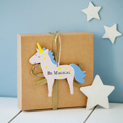 Personalised Lucky Wishing Unicorn Decoration