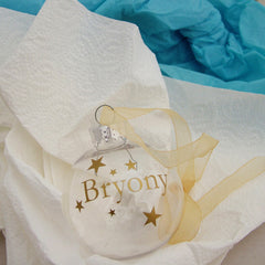 Personalised Starry Christmas Bauble