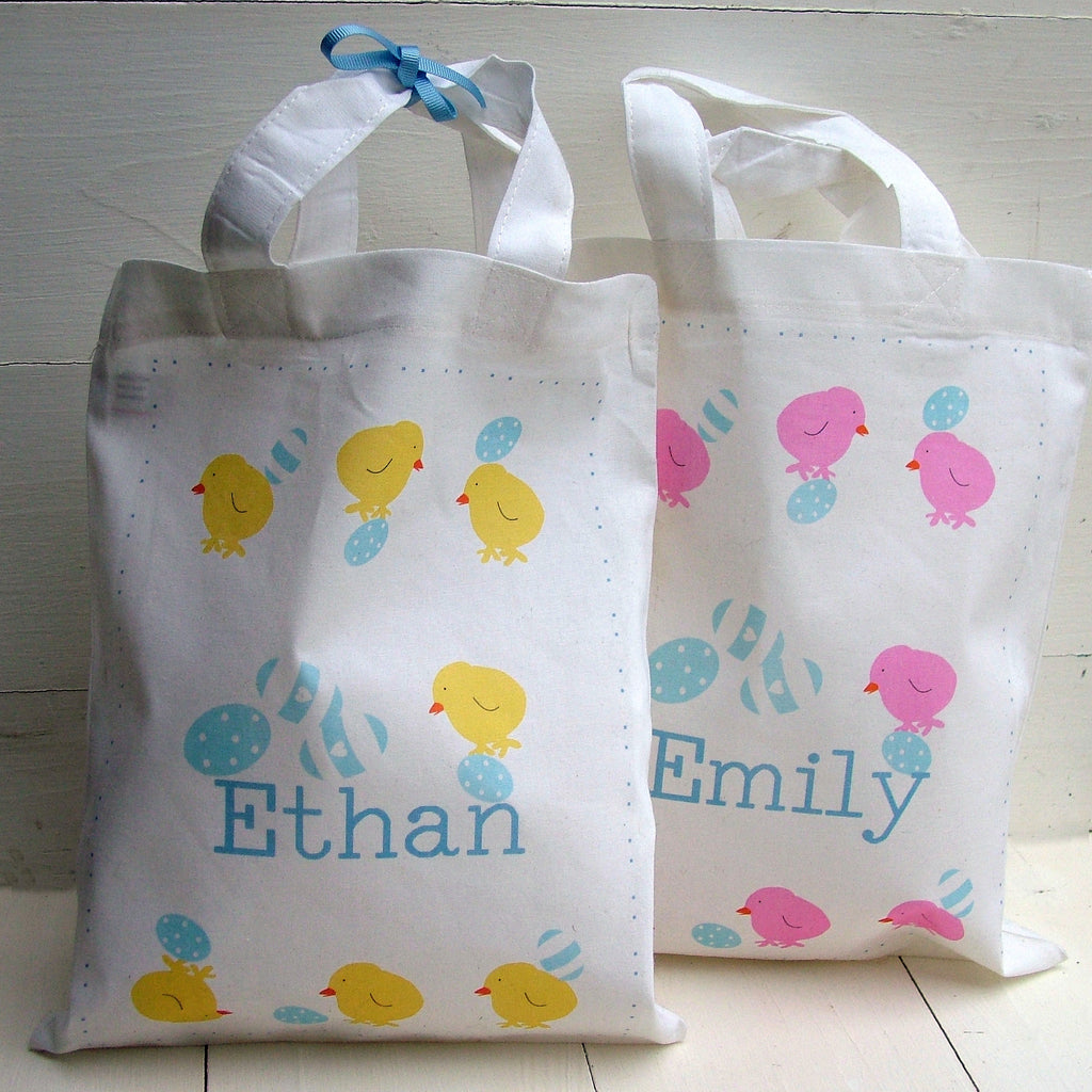 Balancing Chicks Personalised Egg Hunt Bag