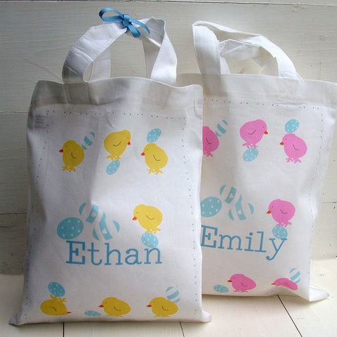 Balancing Chicks Personalised Egg Hunt Bag
