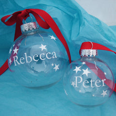 Personalised Starry Christmas Bauble