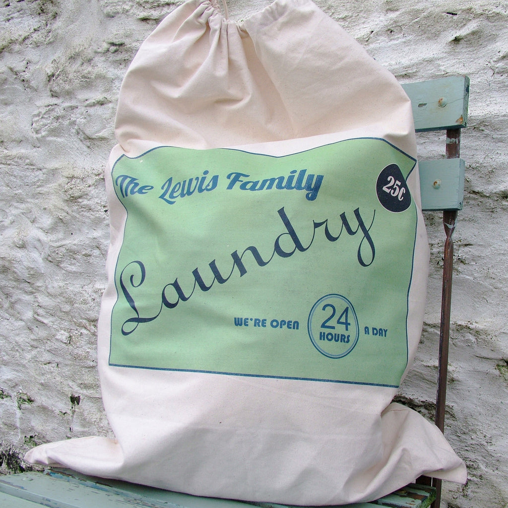 Personalised Retro Laundry Bag