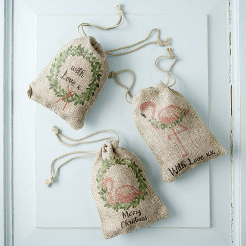 Hessian Christmas Gift Bags