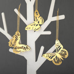 Luxe Gold Perspex Christmas Butterflies