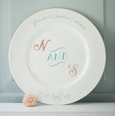 Monogram Wedding Or Anniversary Plate