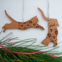 Personalised Cats In Christmas Jumpers Decoration