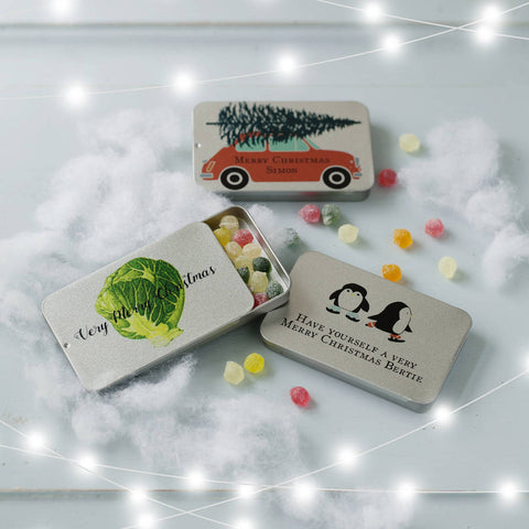 Personalised Christmas Sweet Tins