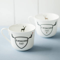 Personalised Deer Print China Breakfast Cup