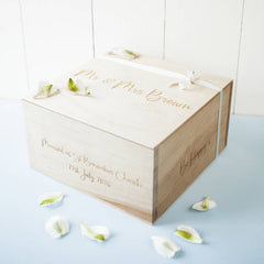 Personalised Message Wedding Keepsake Box