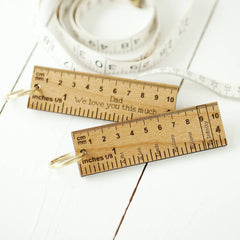 Personalised Mini Ruler Keyring