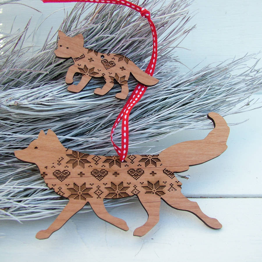 Personalised Mummy And Baby Foxes In Jumpers