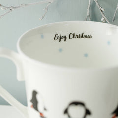 Skating Penguins Christmas Breakfast Cup