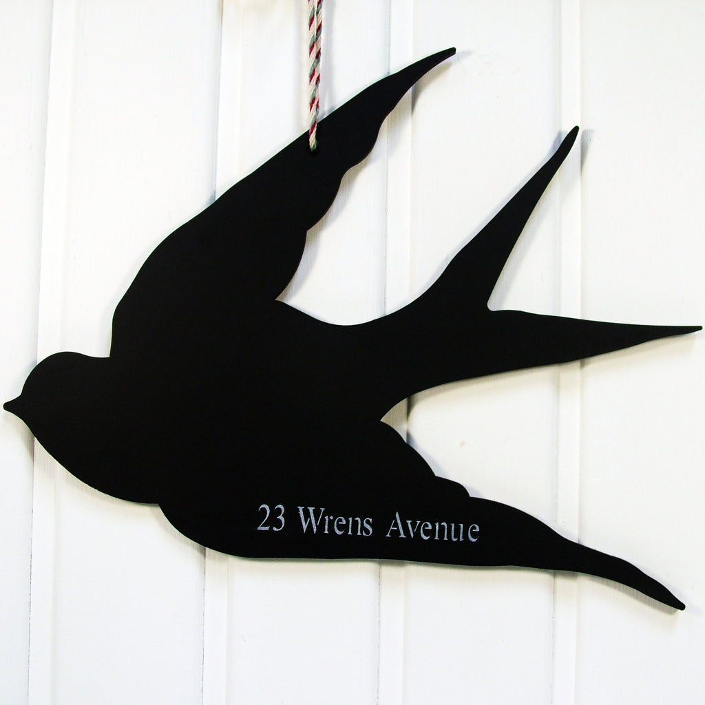 Personalised Address Swallow Chalkboard
