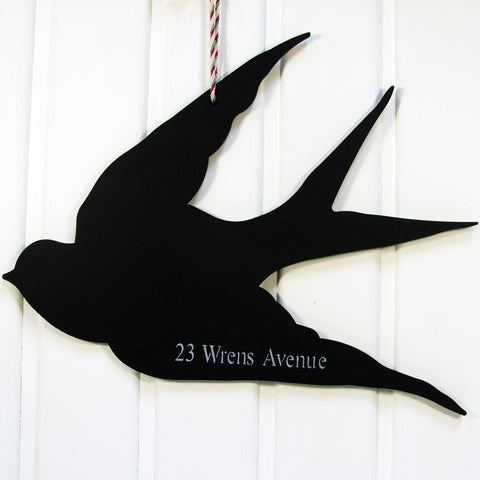 Personalised Address Swallow Chalkboard
