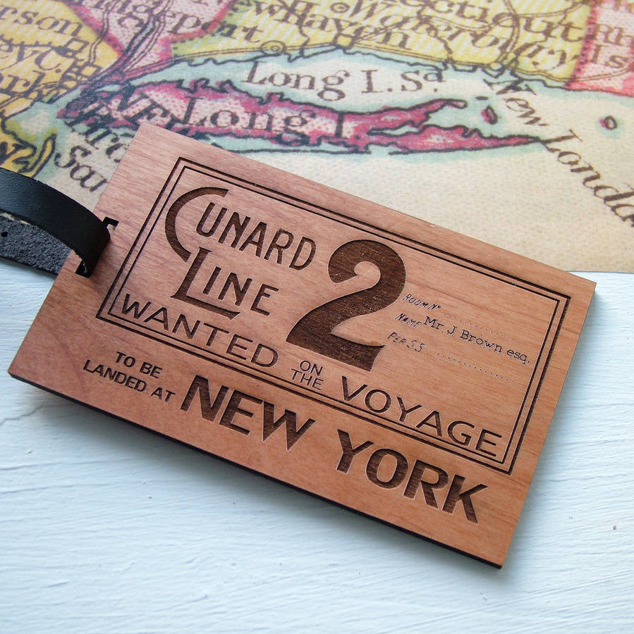 Vintage Ticket Personalised Luggage Tag