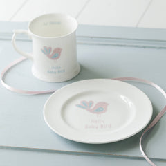 Baby Bird And Cloud China Mug And Plate