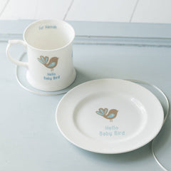 Baby Bird And Cloud China Mug And Plate