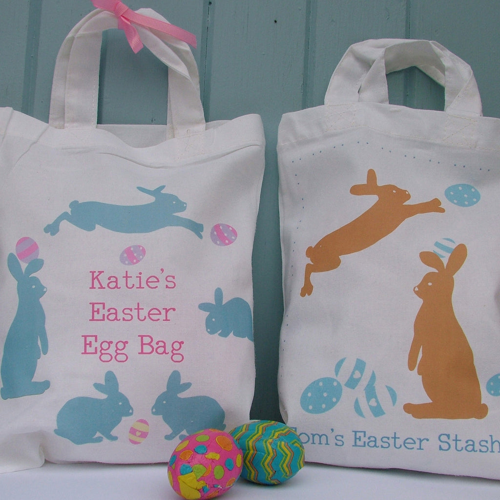 Bunny Run Personalised Egg Hunt Bag