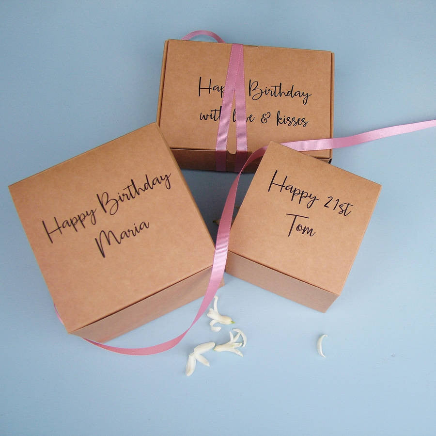 Brown Card Personalised Gift Boxes