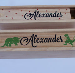 Personalised Print Wooden Pencil Case