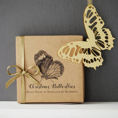 Luxe Gold Perspex Christmas Butterflies