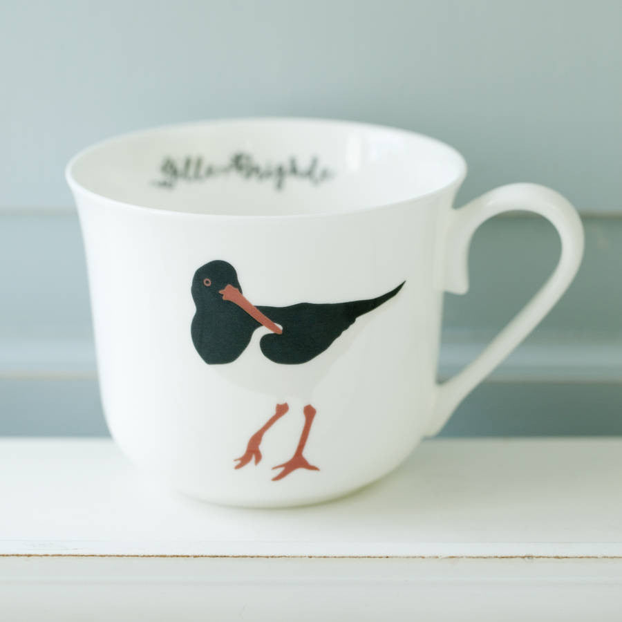 Oyster Catcher Personalised Breakfast Cup