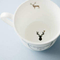 Personalised Deer Print China Breakfast Cup
