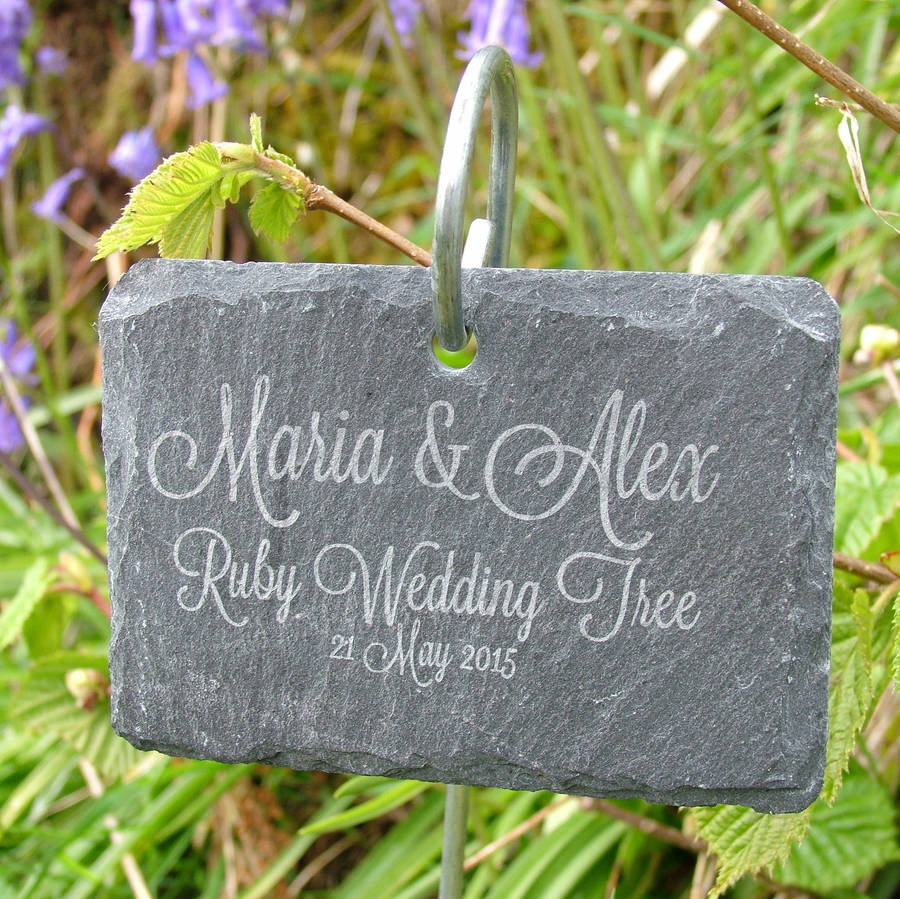 Slate Plant Marker - hanging