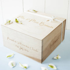 Personalised Message Wedding Keepsake Box