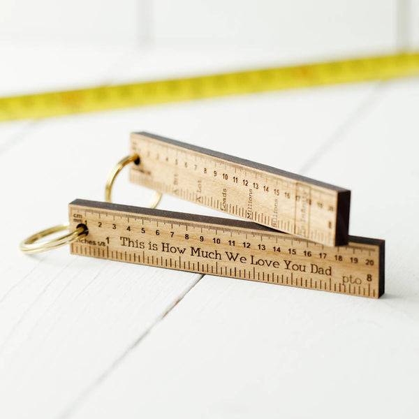 Label Key Rings Ruler Personalised Mini Ruler Keyring – Seahorse
