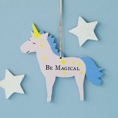 Personalised Lucky Wishing Unicorn Decoration